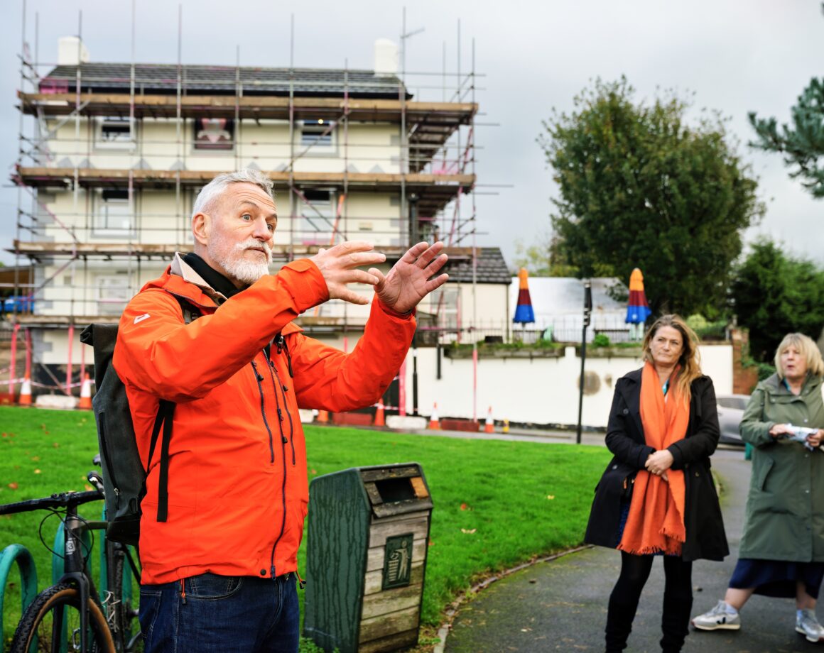 Community leader talking about their work