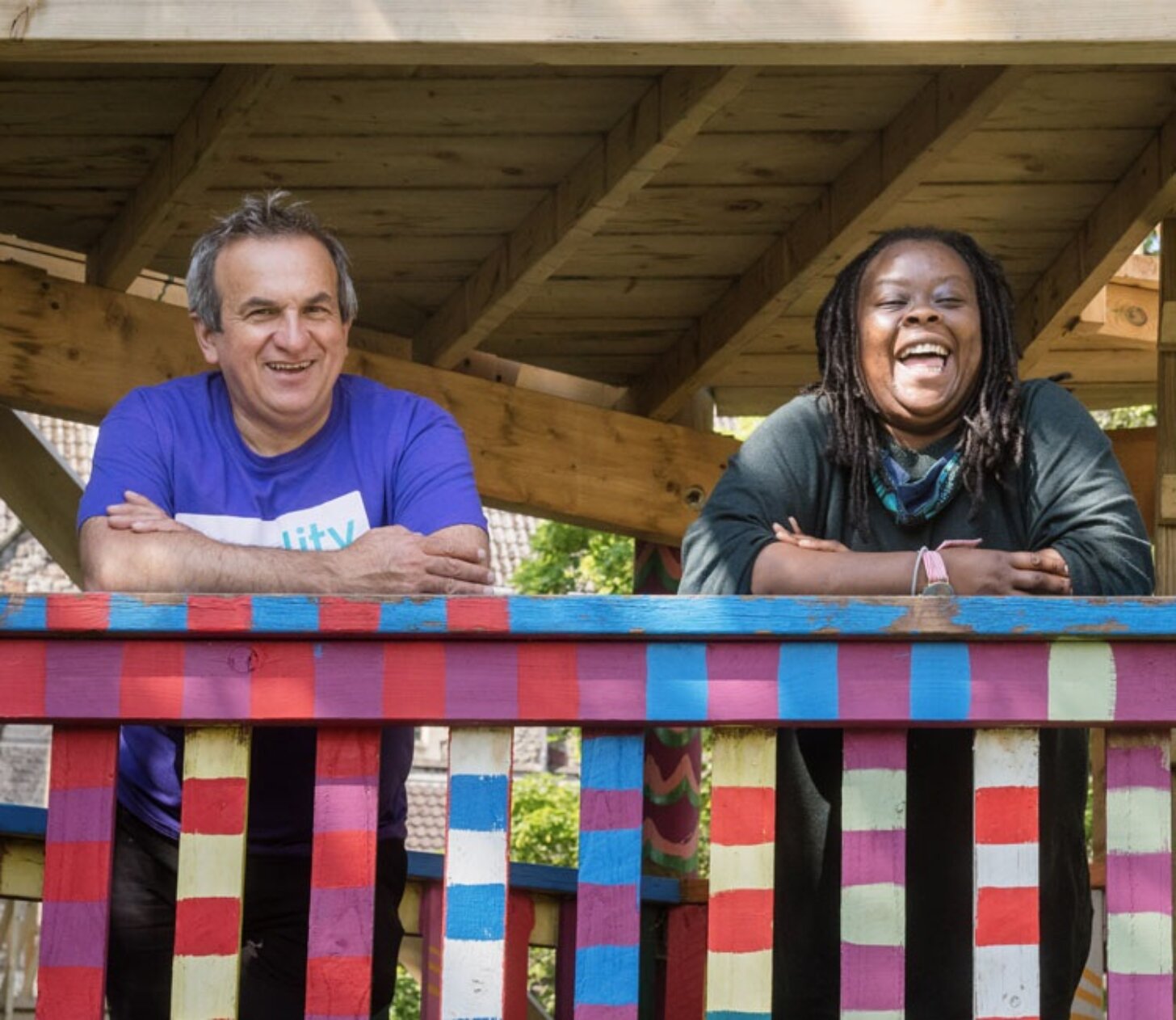 Smiling community leaders in Bristol