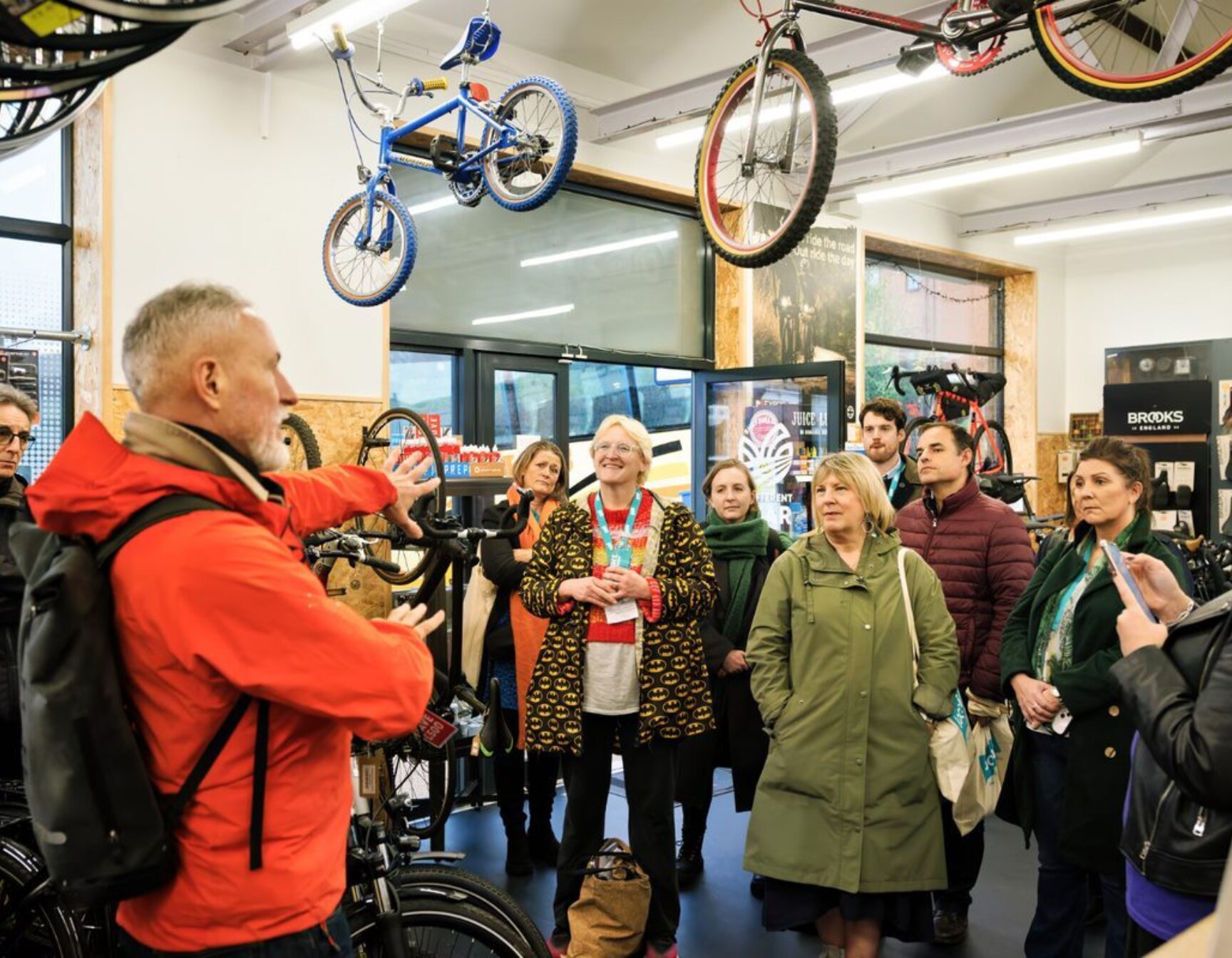 Bike repair workshop on convention visit